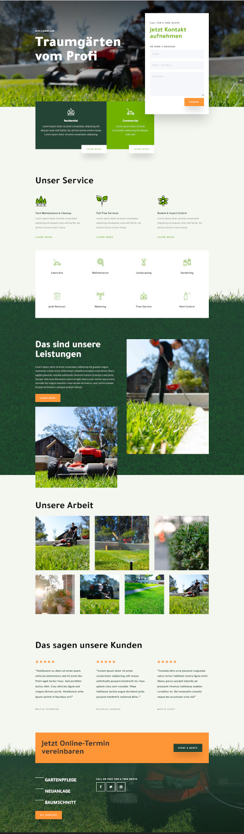 Website Beispiel Gartenbau