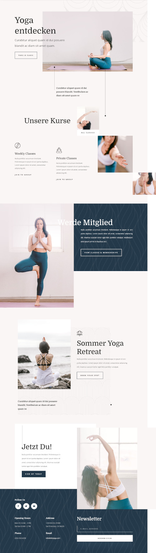 Website Beispiel Yoga